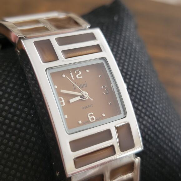 Vintage Watches Vivani Ladies Silver Grid Bracelet Quartz Watch Y2K Modern - Picture 5 of 10